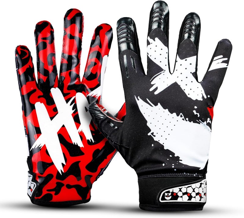 Repsters Jester 4.0 Football Gloves – Elite Pro Grip Receiver Gloves for Adults & Youth – Sticky Grip Football Gloves for Game Day, Training, High School, College, Style Wide Receiver Gear - Image 1